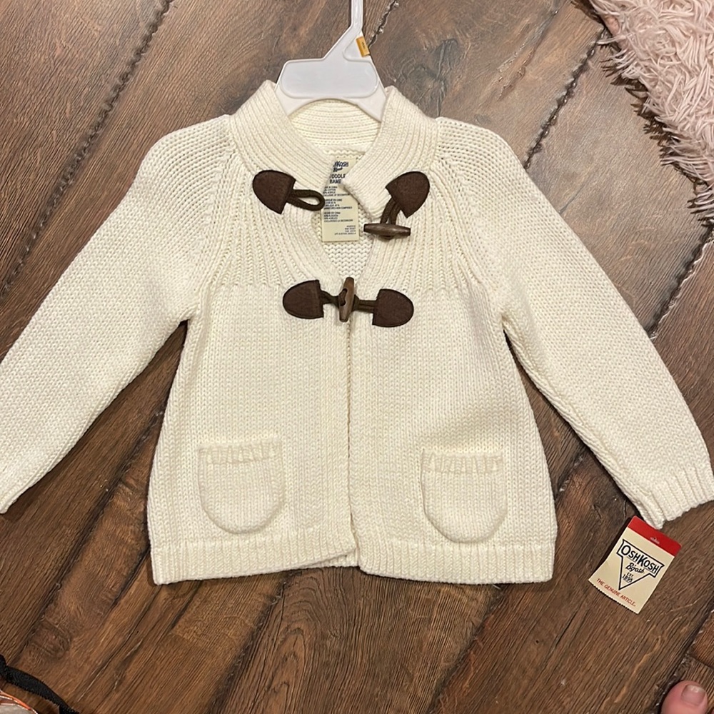 Oshkosh bgosh brand new cream sweater.